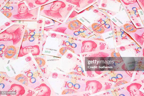 renminbi background (xxl) - cny stock pictures, royalty-free photos & images