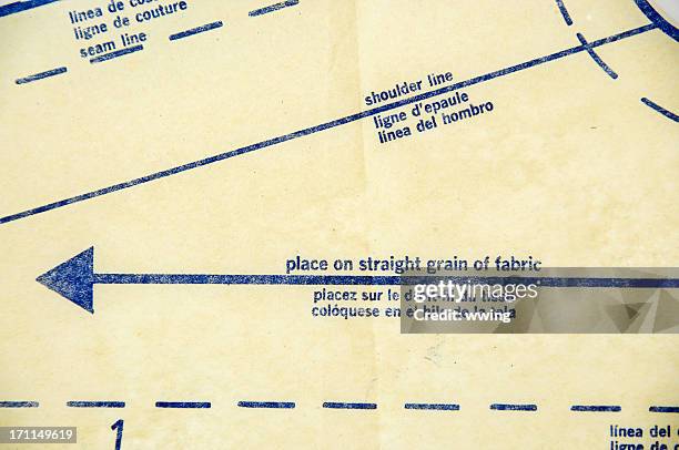 sewing pattern background - dressmakers pattern stock pictures, royalty-free photos & images