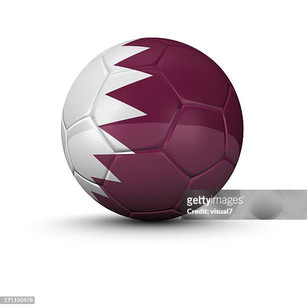 qatar pelota de fútbol - qatar fotografías e imágenes de stock