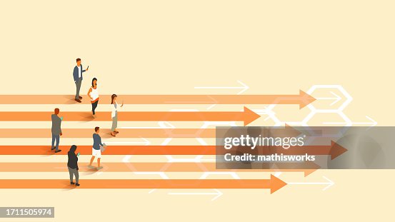People on forward arrows People on forward arrows