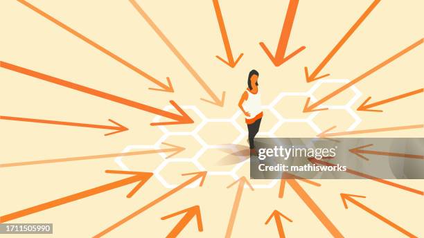target customer - target market stock illustrations
