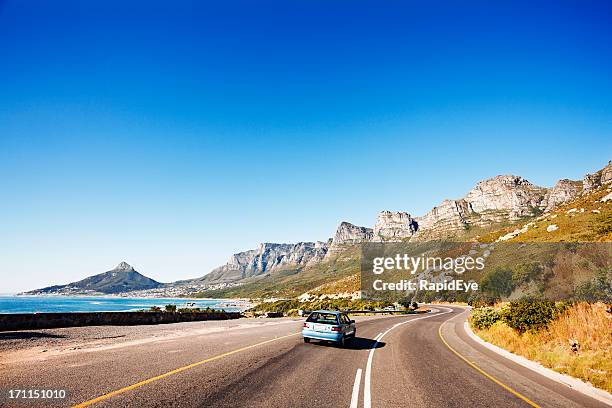 driving along coast road past twelve apostles towards cape town - south africa landscape stock pictures, royalty-free photos & images