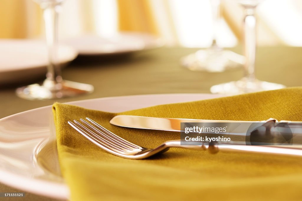 Elegant dinner table setting