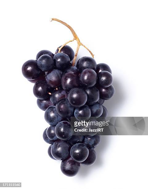 black grapes - cluster stockfoto's en -beelden