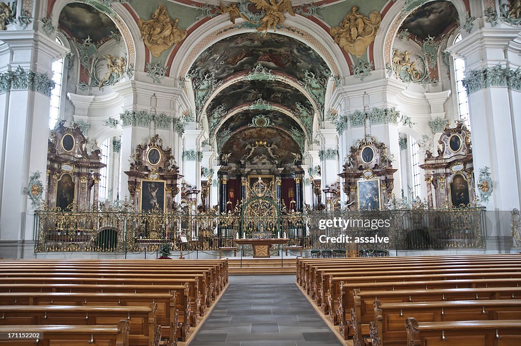 Inside the Cathedral from abbey of St. Gallen