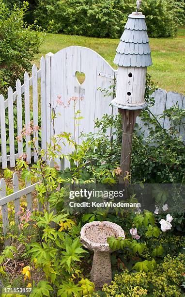 pocket garden - garden gate rose stock pictures, royalty-free photos & images