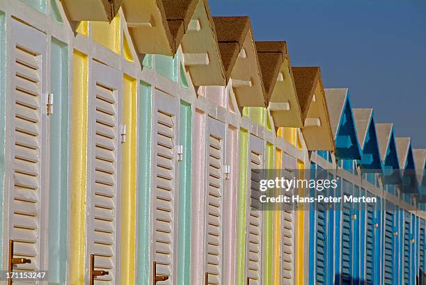 cabanas, riccione, italian adria, italy - riccione stock pictures, royalty-free photos & images