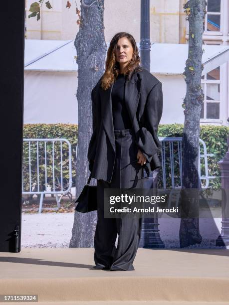 Virginie Ledoyen attends the Balenciaga Womenswear Spring/Summer 2024 show as part of Paris Fashion Week on October 01, 2023 in Paris, France.