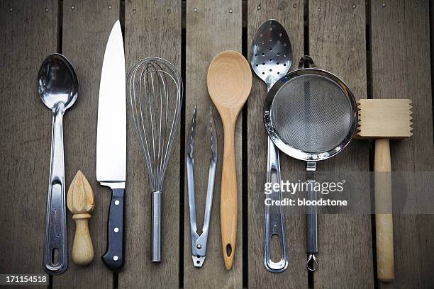 chefs tools - keukengereedschap stockfoto's en -beelden