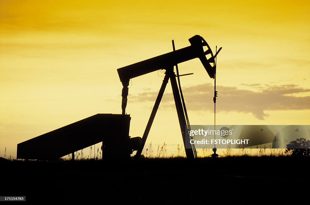 Pumpjack silhouette