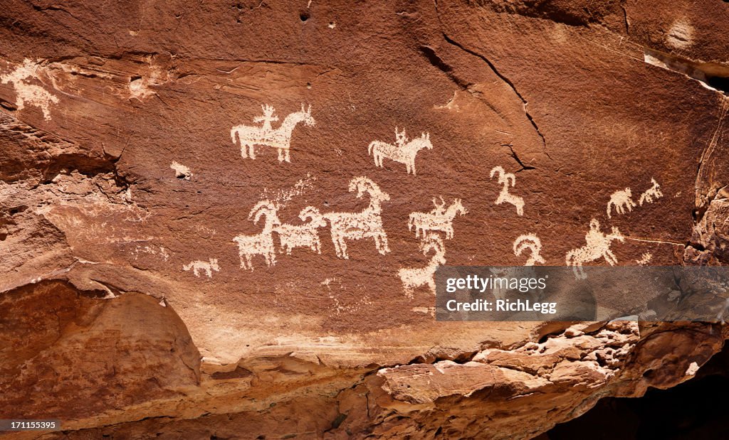 Indian Petroglifo Petroglyph