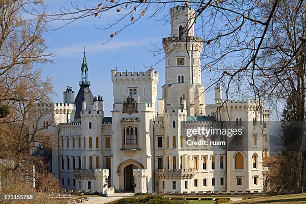 hluboka nad vltavou, czech republic - czech republic castle stock pictures, royalty-free photos & images