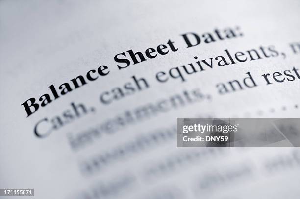 Bank Balance Sheet Photos and Premium High Res Pictures - Getty Images