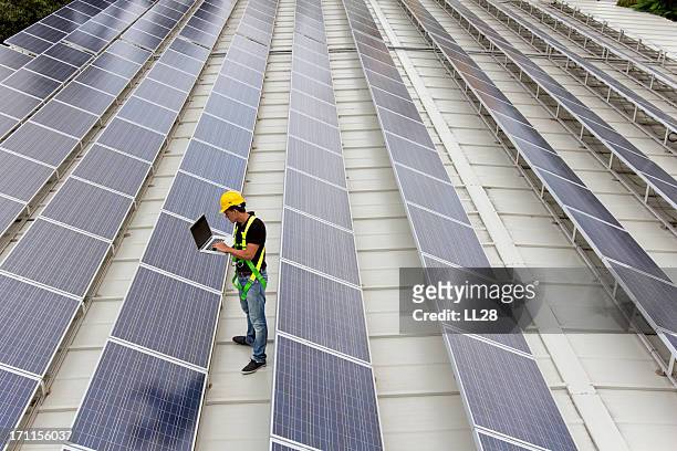 gathering solar data - energy industry stock pictures, royalty-free photos & images