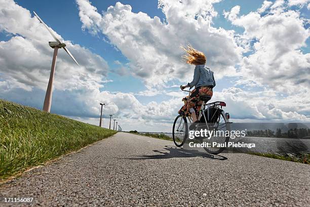 hard wind - dijk weg stockfoto's en -beelden