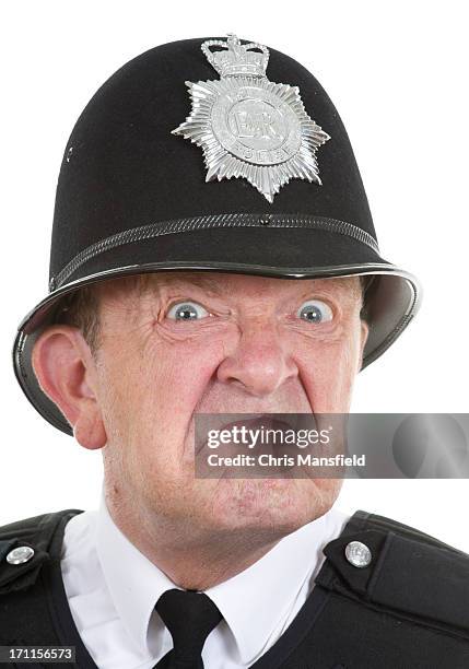 crazy policeman - emergency services uk stock pictures, royalty-free photos & images