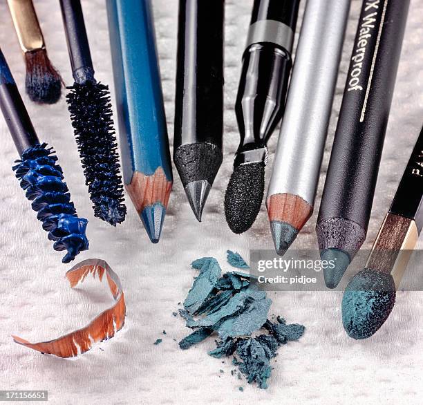lip and eye make-up - eyeliner stock pictures, royalty-free photos & images