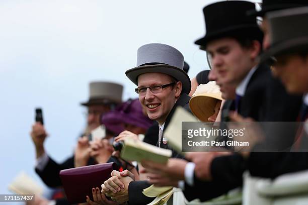 Racegoers look on during day five of Royal Ascot at Ascot Racecourse on June 22, 2013 in Ascot, England.