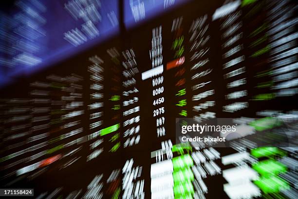 stock exchange charts - nikkei index stock pictures, royalty-free photos & images