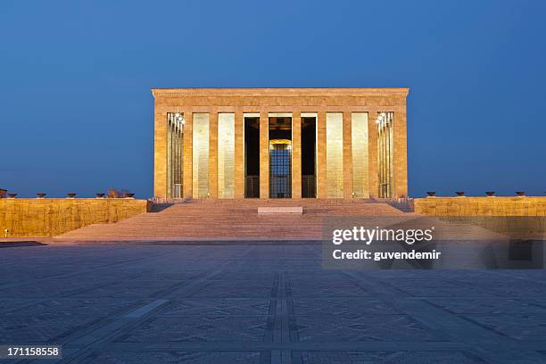 anitkabir at dusk - ataturk mausoleum stock pictures, royalty-free photos & images