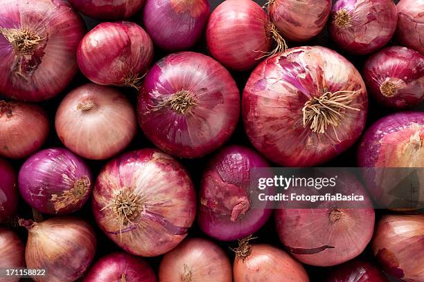 red onions background - onion stock pictures, royalty-free photos & images