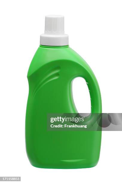 cleaning product on white background - laundry-detergent-containers stock pictures, royalty-free photos & images