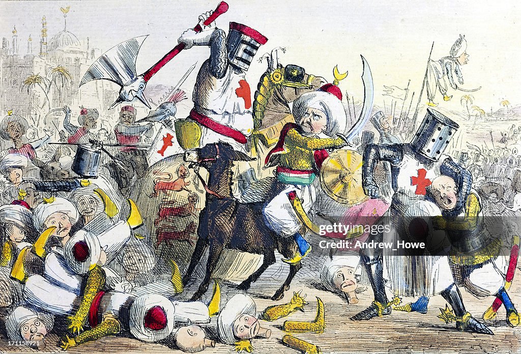Richard von Löwenherz Saladin 19. Jahrhundert Illustrationen