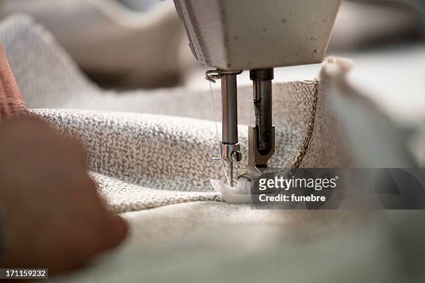 sewing-machine on factory - textile machine stock pictures, royalty-free photos & images