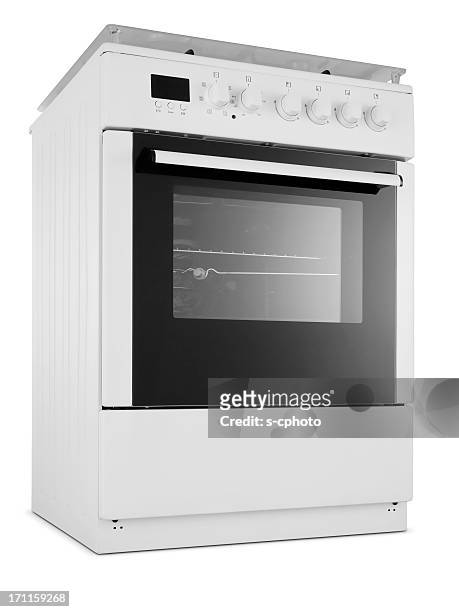 stove (click for more) - electricity white background stock pictures, royalty-free photos & images