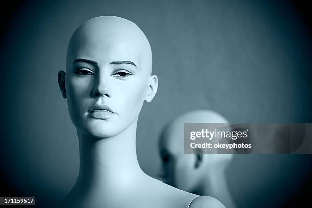 mannequins heads - mannequin stockfoto's en -beelden