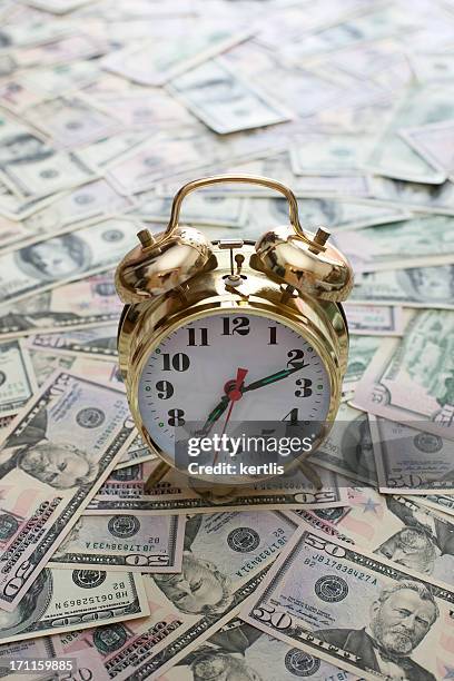 time is money - number 7 clock stock pictures, royalty-free photos & images