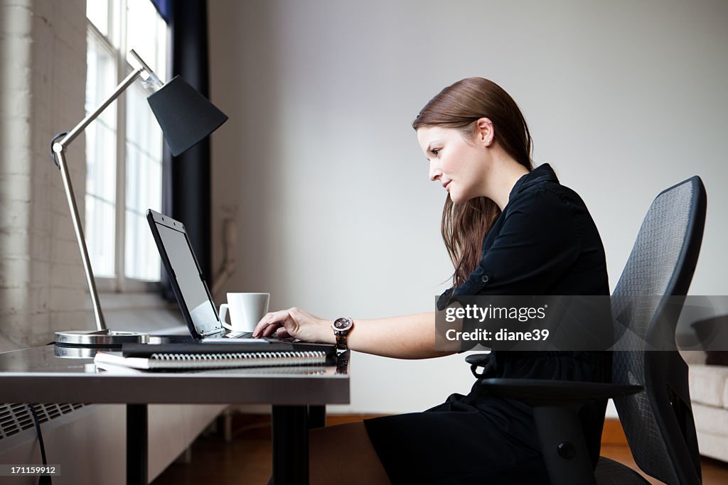 Young businesswoman in an office