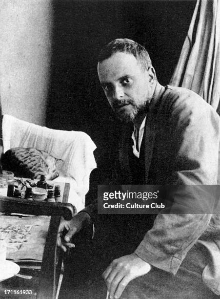 Paul Klee - portrait of the German / Swiss artist & painter in Possenhofen, Germany, 1921. 18 December 1879 - 29 June 1940. Key member of the Bauhaus...