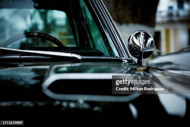 classic car, detail of the front of a vintage car - collectors car stock pictures, royalty-free photos & images