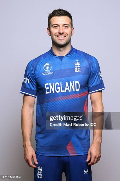 Mark Wood of England poses for a portrait ahead of the ICC Men's Cricket World Cup India 2023 on October 01, 2023 in Guwahati, India.