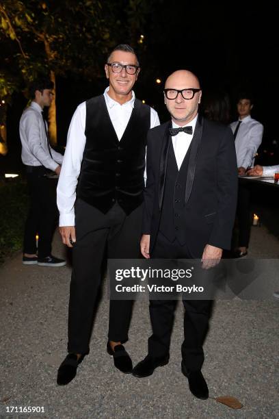 Stefano Gabbana and Domenico Dolce attend GQ Celebrates Jim Nelson's 10th Anniversary as Editor-in-Chief Party on June 22, 2013 in Milan at Villa...