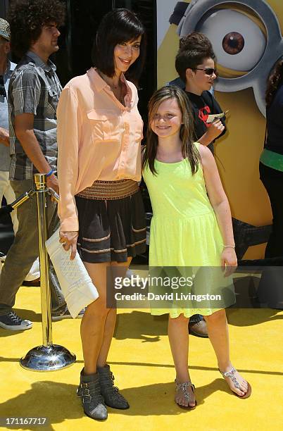 Actress Catherine Bell and daughter Gemma Beason attend the premiere of Universal Pictures' "Despicable Me 2" at the Gibson Amphitheatre on June 22,...