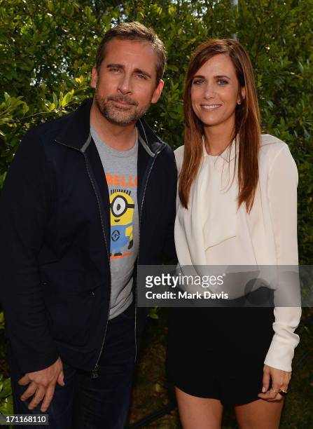 Actors Steve Carell and Kristen Wiig attend the premiere of Universal Pictures' "Despicable Me 2" after party held at Universal City on June 22, 2013...