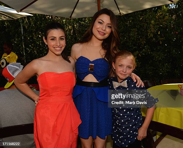Actors Dana Gaier, Miranda Cosgrove and Elsie Kate Fisher attend the premiere of Universal Pictures' "Despicable Me 2" after party held at Universal...