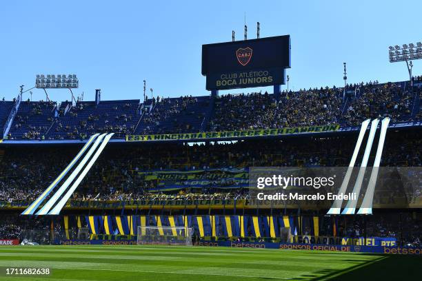 General view of Estadio Alberto J. Armando prior to a match between Boca Juniors and River Plate as part of Copa de la Liga Profesional 2023 on...