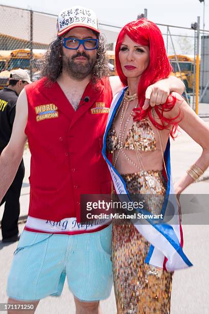 King Neptune Judah Friedlander and Queen Mermaid Carole Radziwill attend the 2013 Mermaid Parade at Coney Island on June 22, 2013 in New York City.