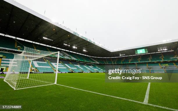 General view of Celtic Park before a cinch Premiership match between Celtic and Kilmarnock at Celtic Park, on October 07 in Glasgow, Scotland.