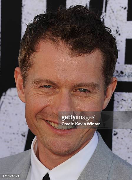 Actor James Badge Dale arrives at the premiere of Walt Disney Pictures' "The Lone Ranger" at Disney California Adventure Park on June 22, 2013 in...