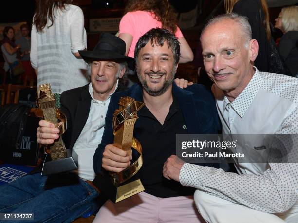 Cinematographer Ed Lachman receives the Faith Hubley Career Achievment Award and Harmony Korine receives the Filmmaker on the Edge Award with John...