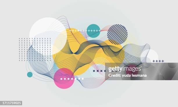 abstract wave lines background - artist stock illustrations