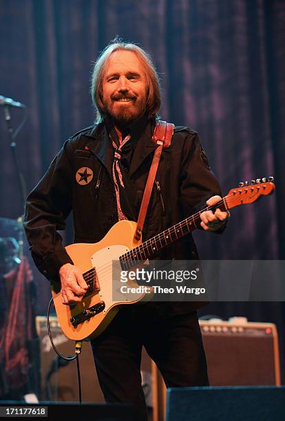 Tom Petty of Tom Petty and the Heartbreakers performs onstage at the Firefly Music Festival at The Woodlands of Dover International Speedway on June...
