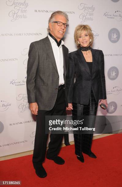 Actress Jane Fonda and Richard Perry attend the LA's Best 25th Anniversary Gala at The Beverly Hilton Hotel on June 22, 2013 in Beverly Hills,...