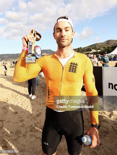 Chace Crawford attends the 38th Annual Malibu Triathlon benefiting Children’s Hospital Los Angeles on October 01, 2023 in Malibu, California.