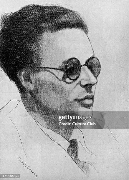 Aldous Huxley - c.1931. English writer: 26 July 1894  22 November 1963. From a drawing by Betsy Graves .