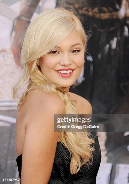 Actress Olivia Holt arrives at "The Lone Ranger" World Premiere at Disney's California Adventure on June 22, 2013 in Anaheim, California.